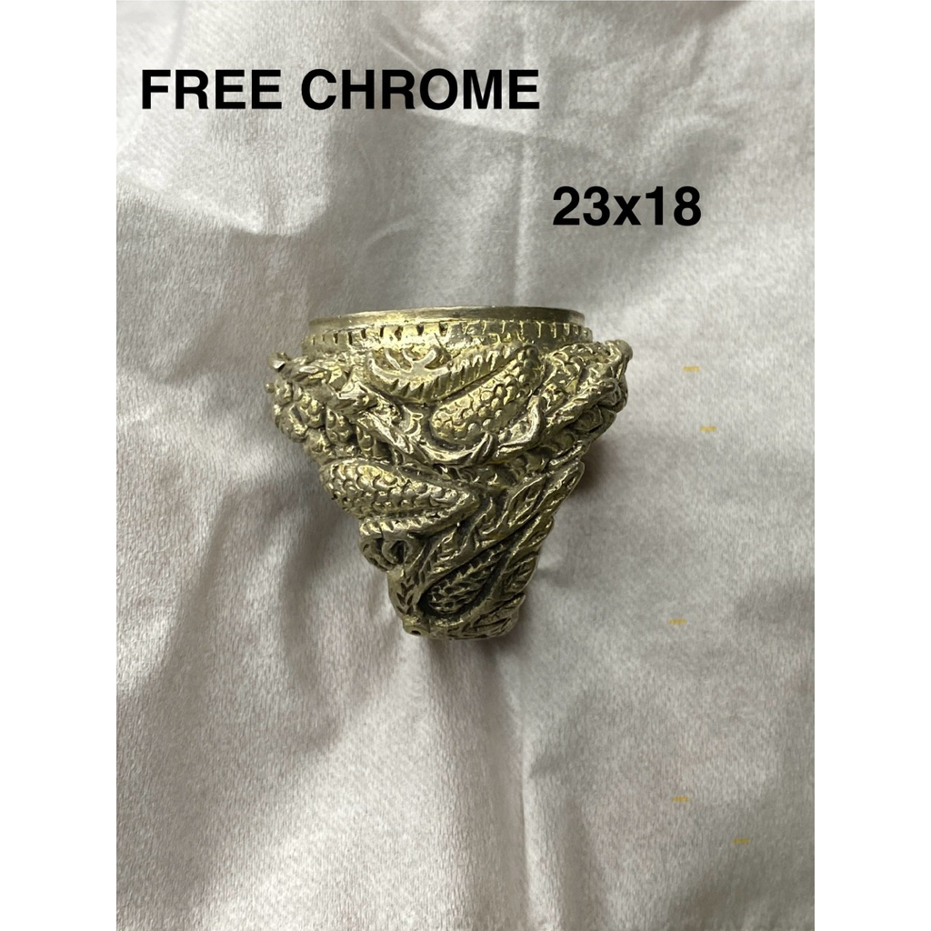 ring alpaka rasa perak model naga