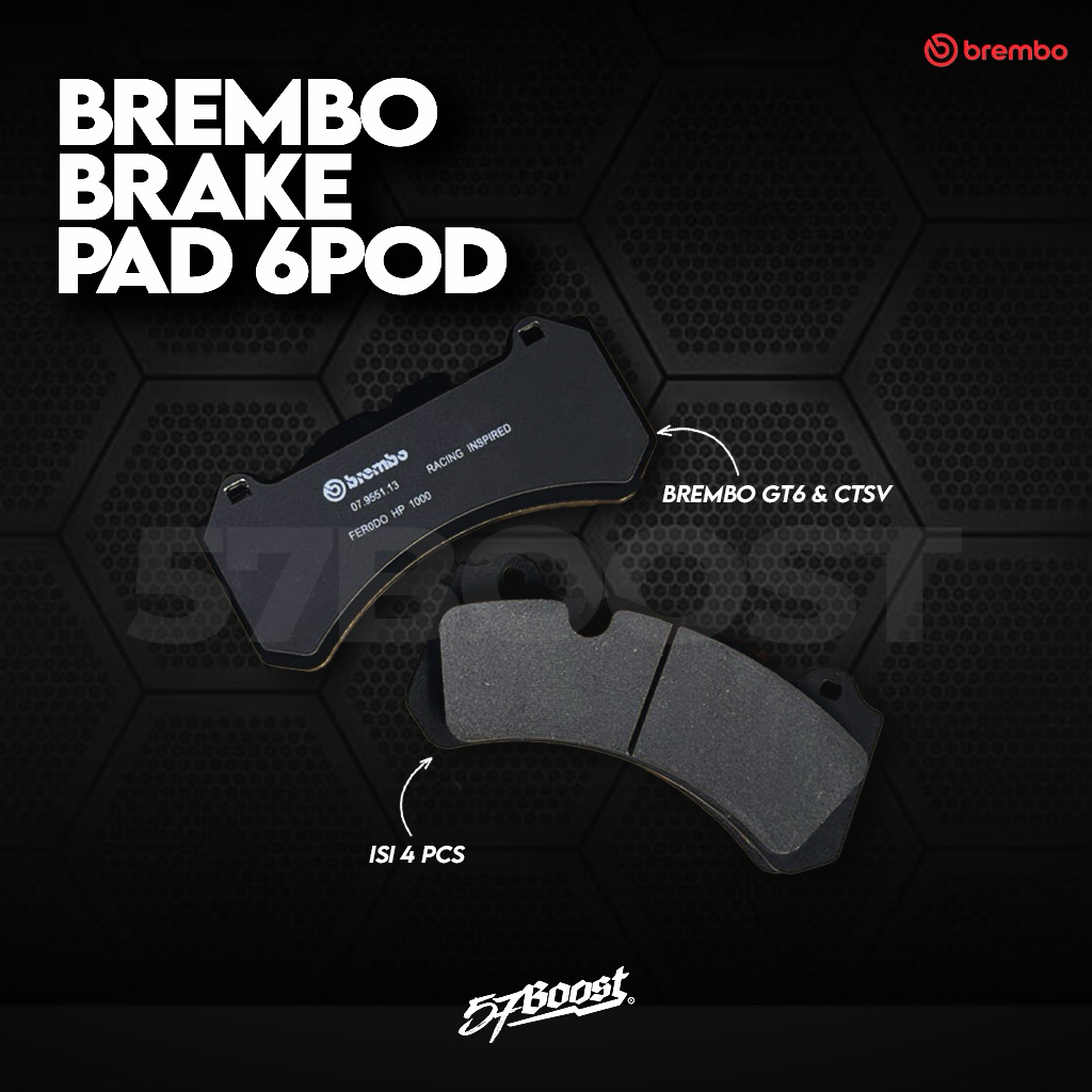 BREMBO Brake Pad Ctsv Gt6 6 Pot Kampas Rem