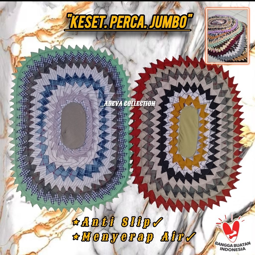 NEW | KESET KAIN PERCA OVAL JUMBO anti slip Nyaman Di kaki TERMURAH