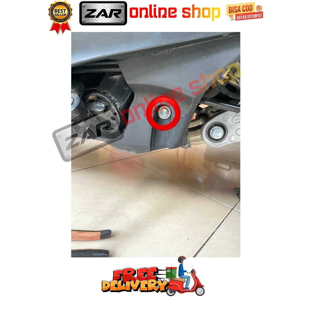 BAUT BODY SAMPING BAWAH ( 1 BAUT ) MODEL SLASH BIG HEAD VARIO 125 / 150 LED OLD LED NEW BOHLAM KZR G