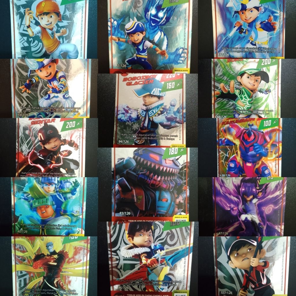 KARTU HOLOGRAM CHOKI-CHOKI BOBOIBOY V1