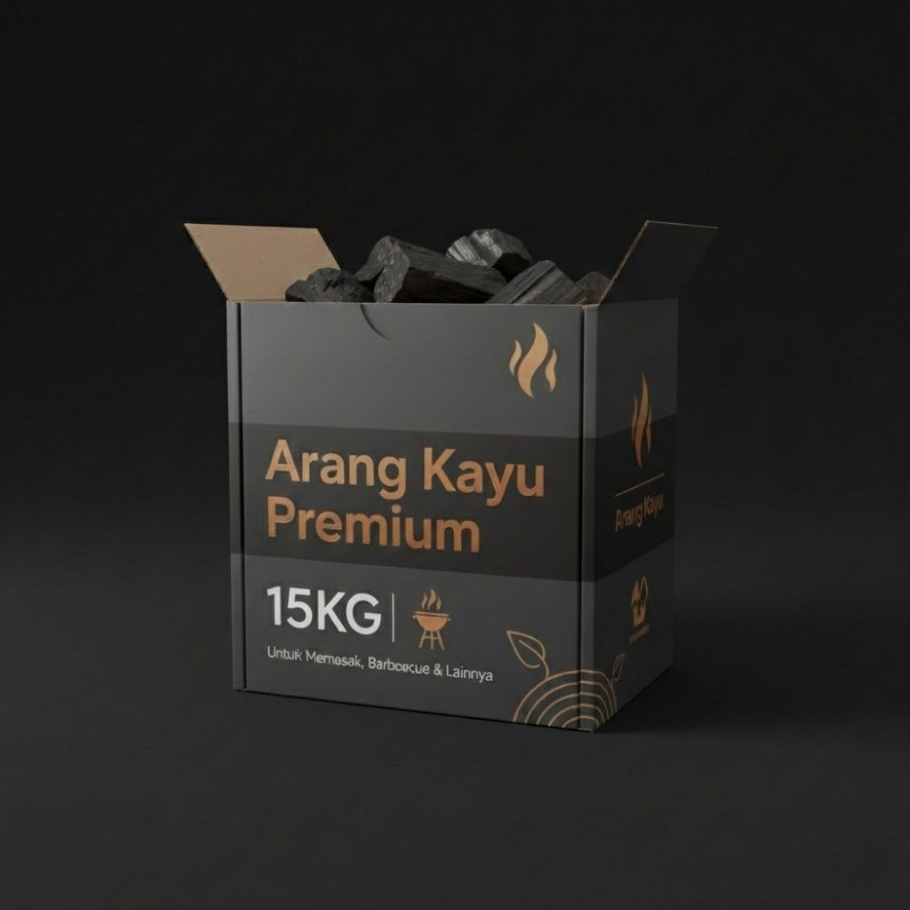 Arang Kayu Asam Premium 15Kg untuk Kopi Joss – Nyala Lama, Minim Abu, Tanpa Bahan Kimia