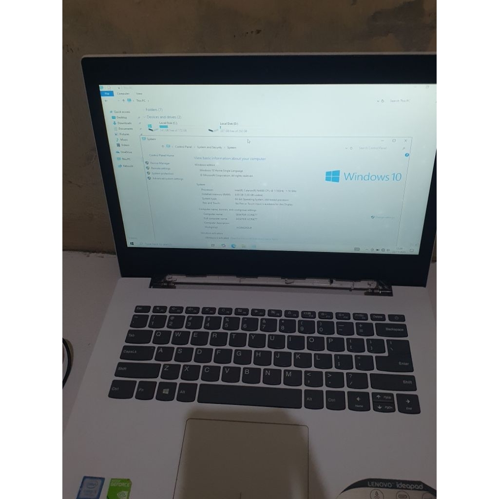 Laptop Lenovo Ideapad 330 N4000 RAM 8GB HDD 500GB