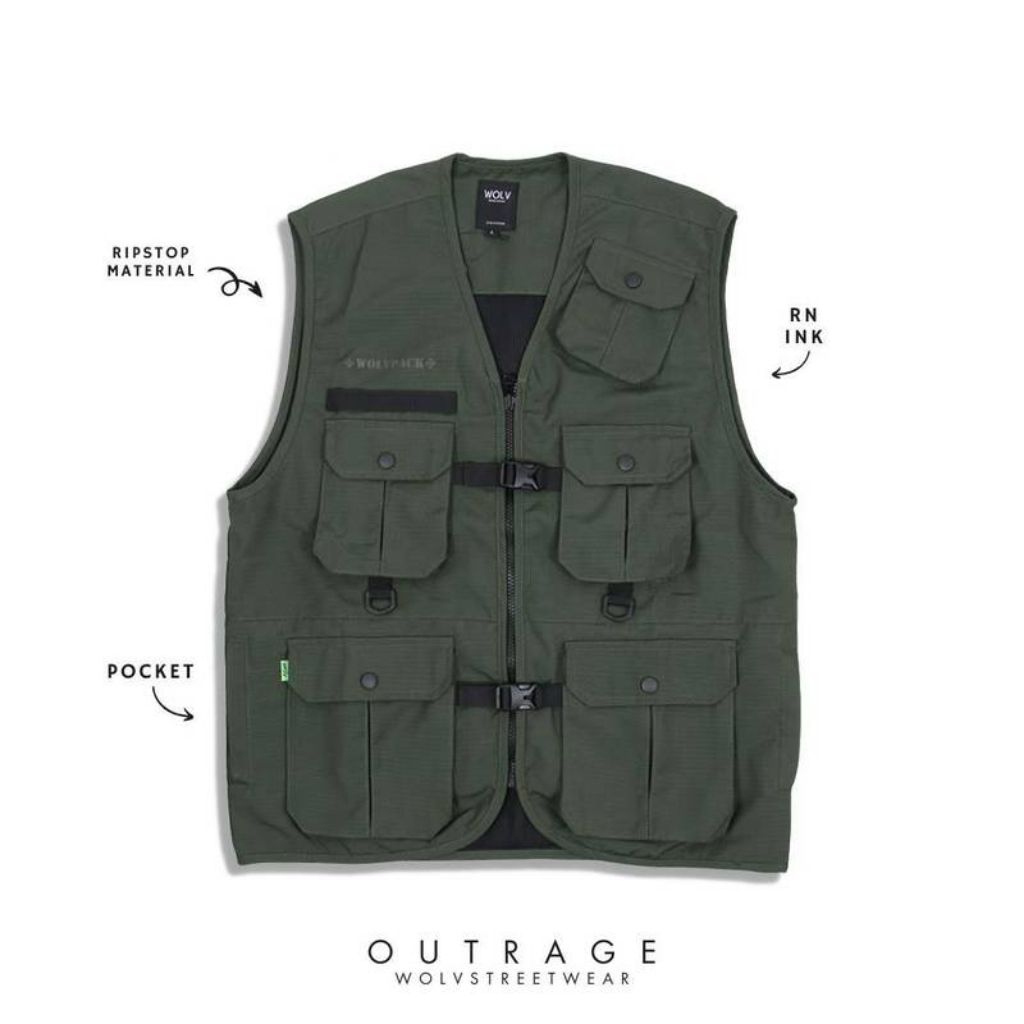 TACTICAL VEST /JAKET ROMPI RIPSTOP JAKET PRIA ORIGINAL