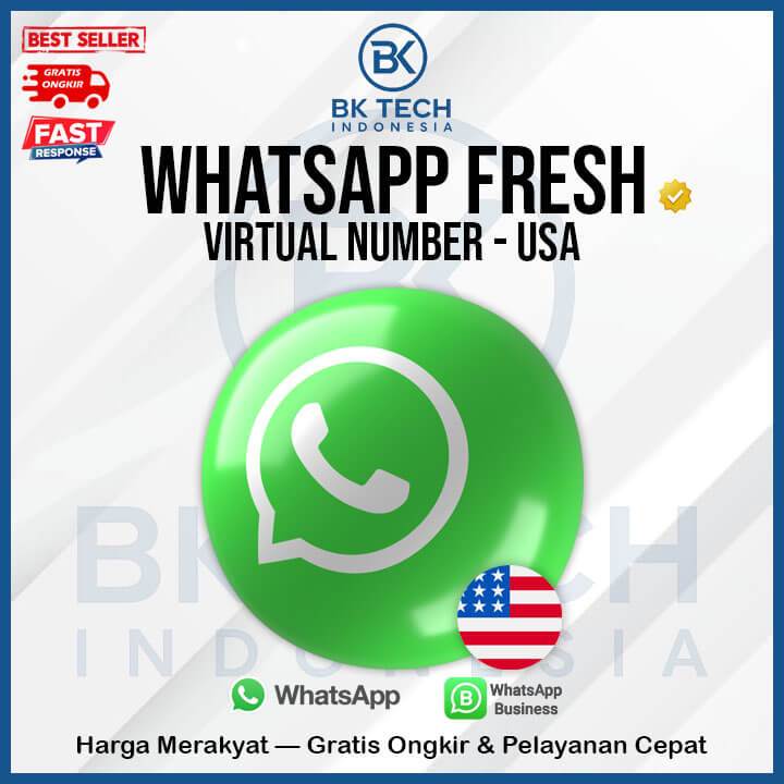 [NEW] Nomor Virtual USA | Nomor OTP Verifikasi Akun Online | WhatsApp, Telegram, Google, TikTok, Sho