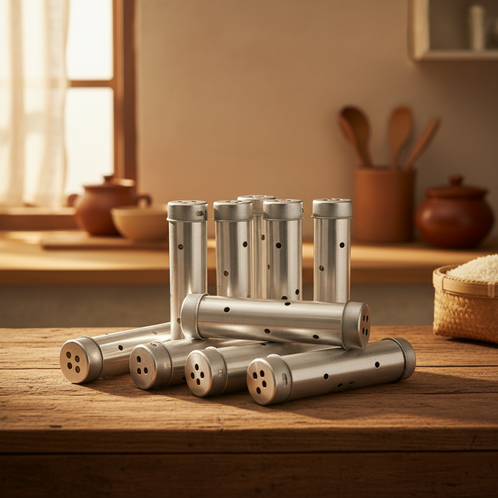 BARU 10 pcs cetakan lontong jumbo diameter 5 cm panjang 20 cm bahan alumunium tebal anti karat