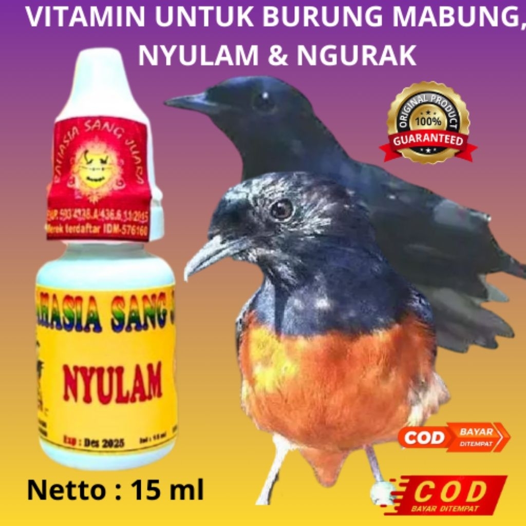 Vitamin Nyulam Burung 15ml — Membantu Proses Mabung Lebih Optimal Cocok untuk: Murai Batu, Lovebird,