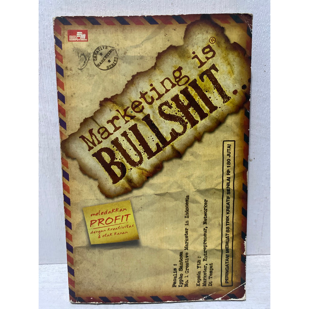 Buku Original MARKETING IS BULLSHIT - IPPHO SANTOSA