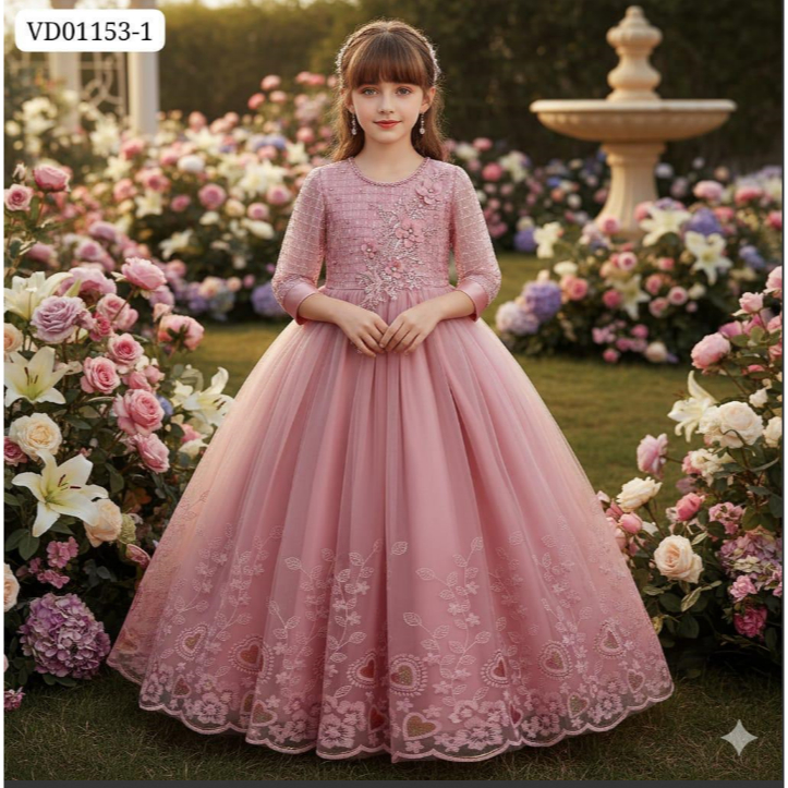 MSS-Gaun anak pink gaun pesta pink gaun natal pink dress anak pink dress pesta pink dress natal pink