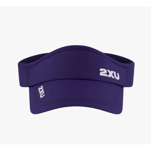 2XU ORIGINAL Running Visor Cap/Topi Olahraga Ungu Tua ,2XU Performance Unisex Visor,Topi Running, To