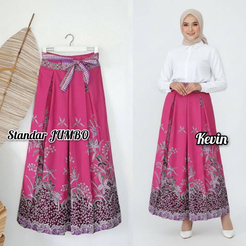 Kevin Collection | Rok Batik Wanita Unggul Jaya Premium | Bawahan Batik Wanita Panjang Payung Bahan 