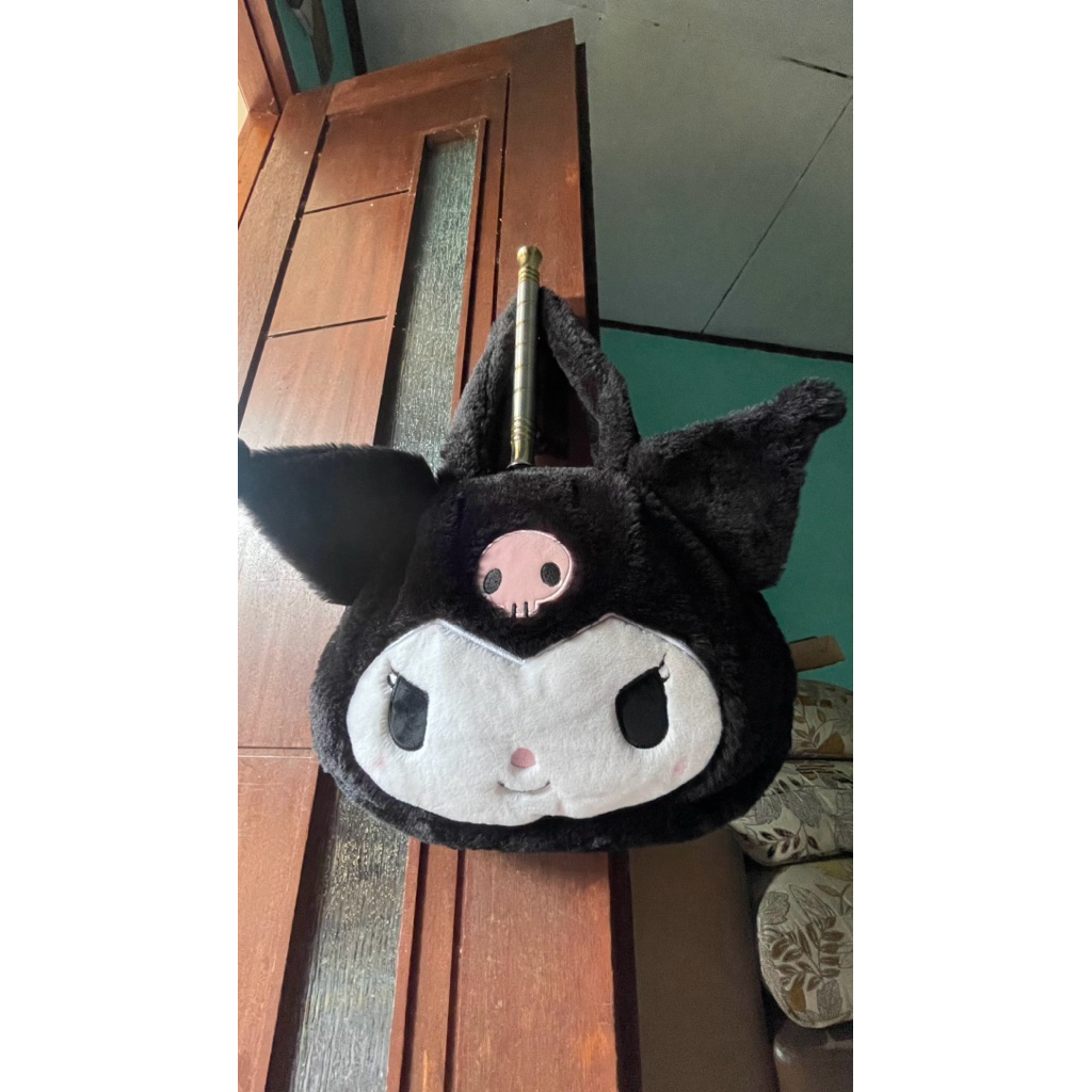 Tas bulu Kuromi Black Preloved