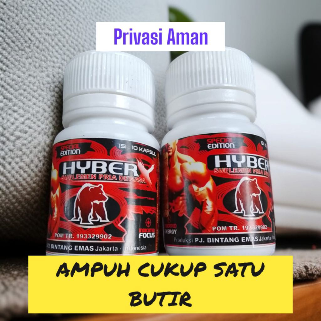 MADU BUBUK HYBER X BERUANG ISI 10 KAPSUL ORIGINAL