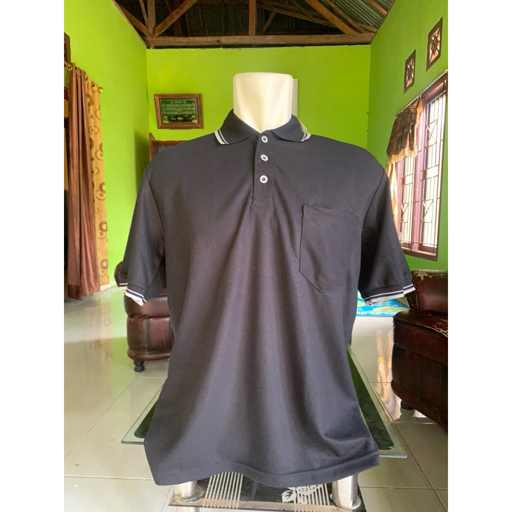 Kaos Saku Polo Shirt Pria Lengan Pendek | Kaos Kerah Pria | Kaos Seragam Polos Saku