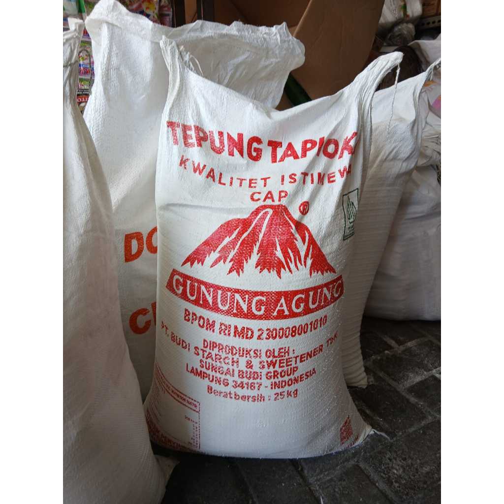 Tepung Tapioka Cap Gunung Agung 25kg 1 Karung