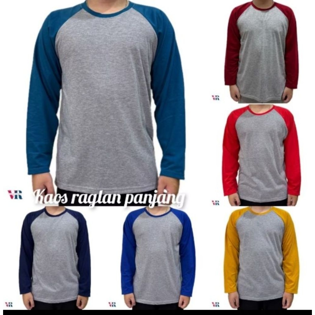 KAOS  LOGO PTK RAGLAN LENGAN PANJANG UKURAN XL ( UNISEX )DEWASA WARNA DI KIRIM RANDOM