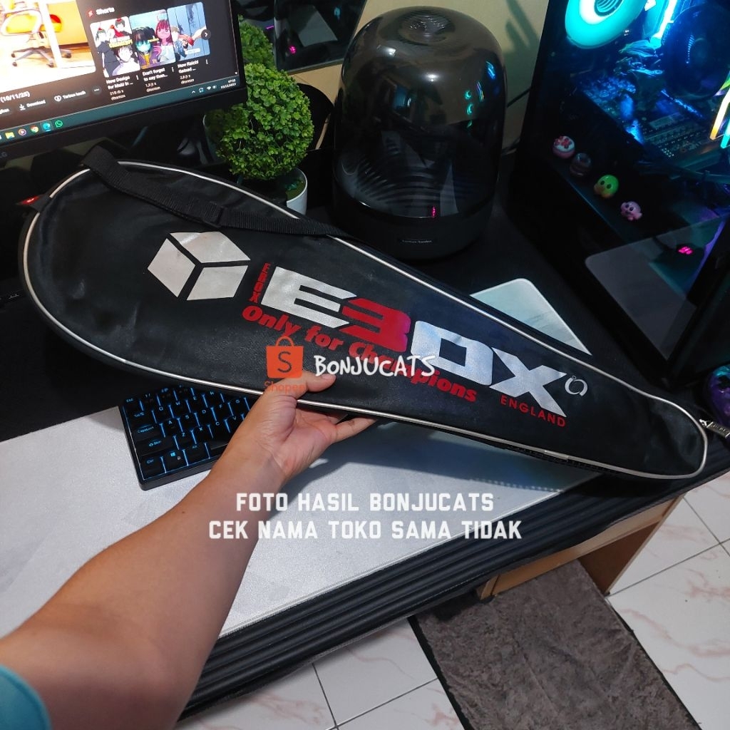 EBOX England Tas Raket Original Sarung raket Badminton Single Capacity