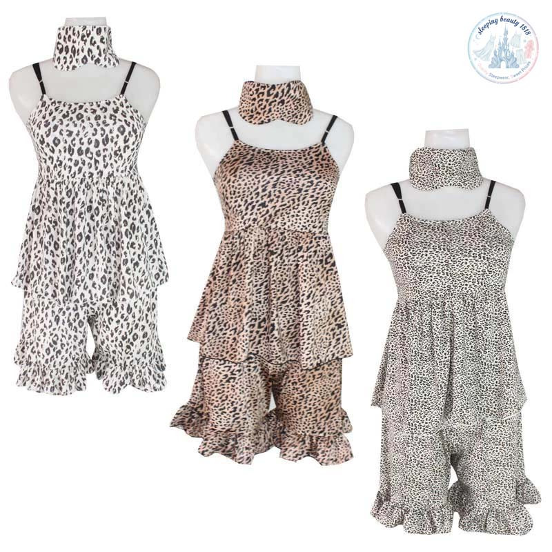 Baju Tidur Seetelan Tanktop Celana Pendek Wanita Motif Macan Kualitas Bagus