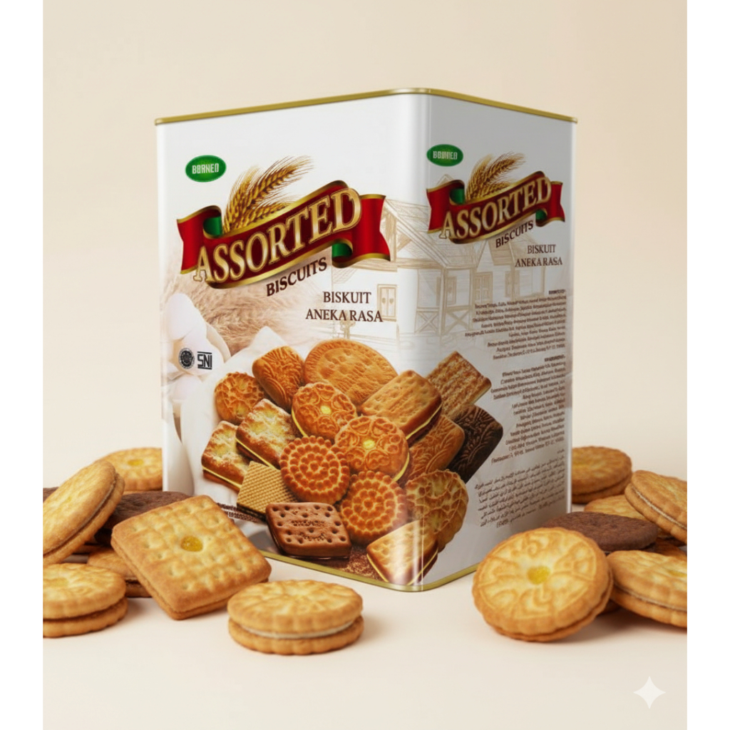 Assorted Biscuit Borneo 650 Gr