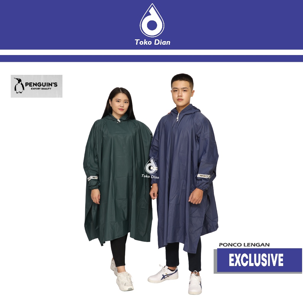 Jas Hujan Ponco Lengan Exclusive Pinguin