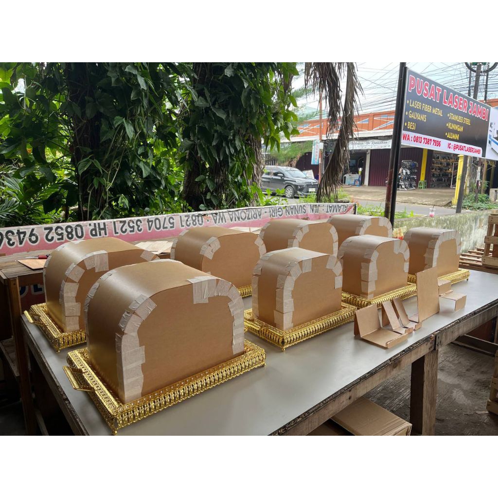 BOX HANTARAN TRAY LUXURY + TUTUP AKRILIK + PACKING KAYU