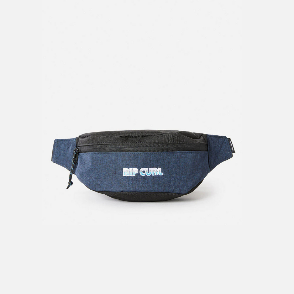 Rip Curl Tas Selempang Original Waist Bag Small Icons Of Surf Navy Bahan Polyester Dimensi 15.5x30x7