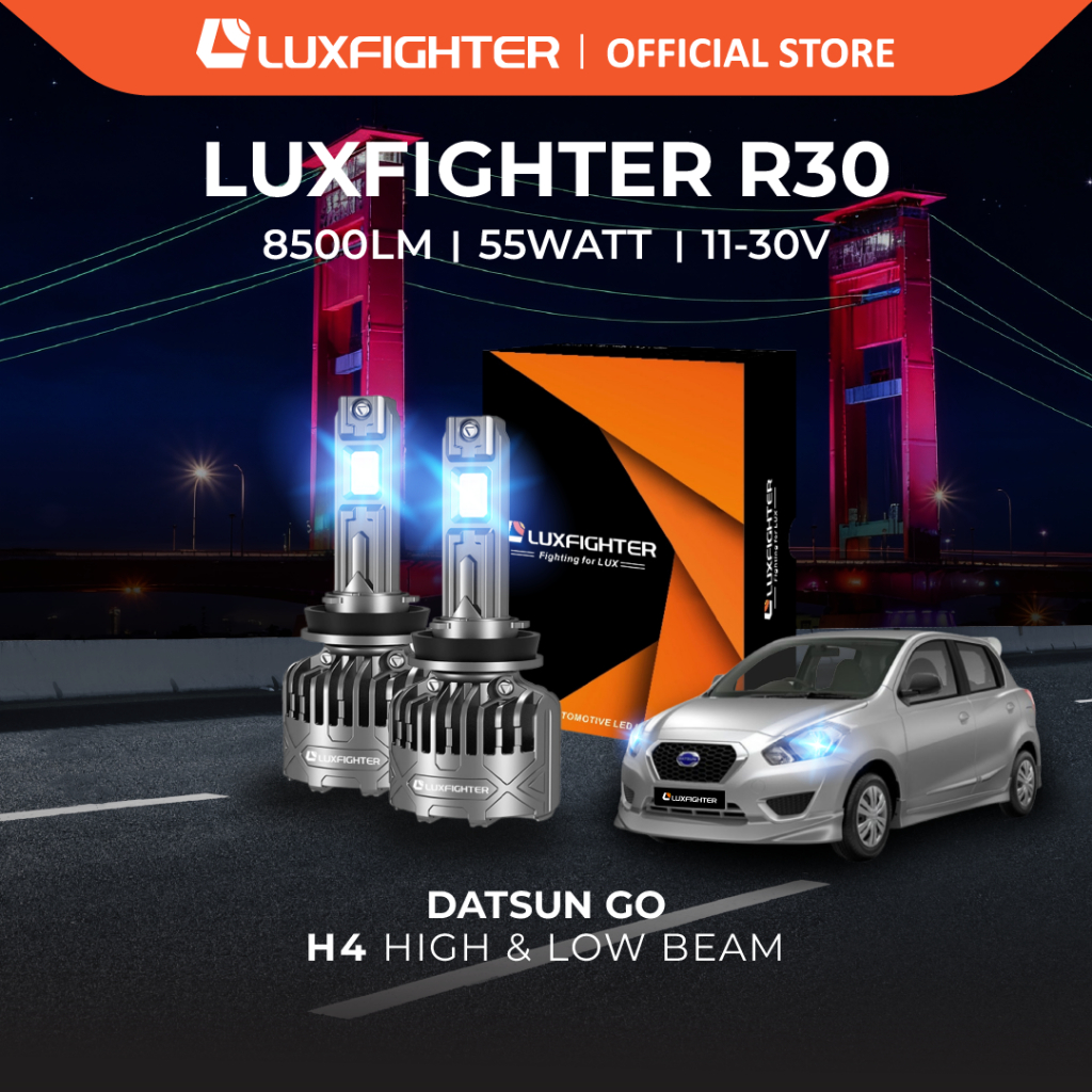 LUXFIGHTER R30 H4 LAMPU MOBIL LED NISSAN DATSUN GO PNP