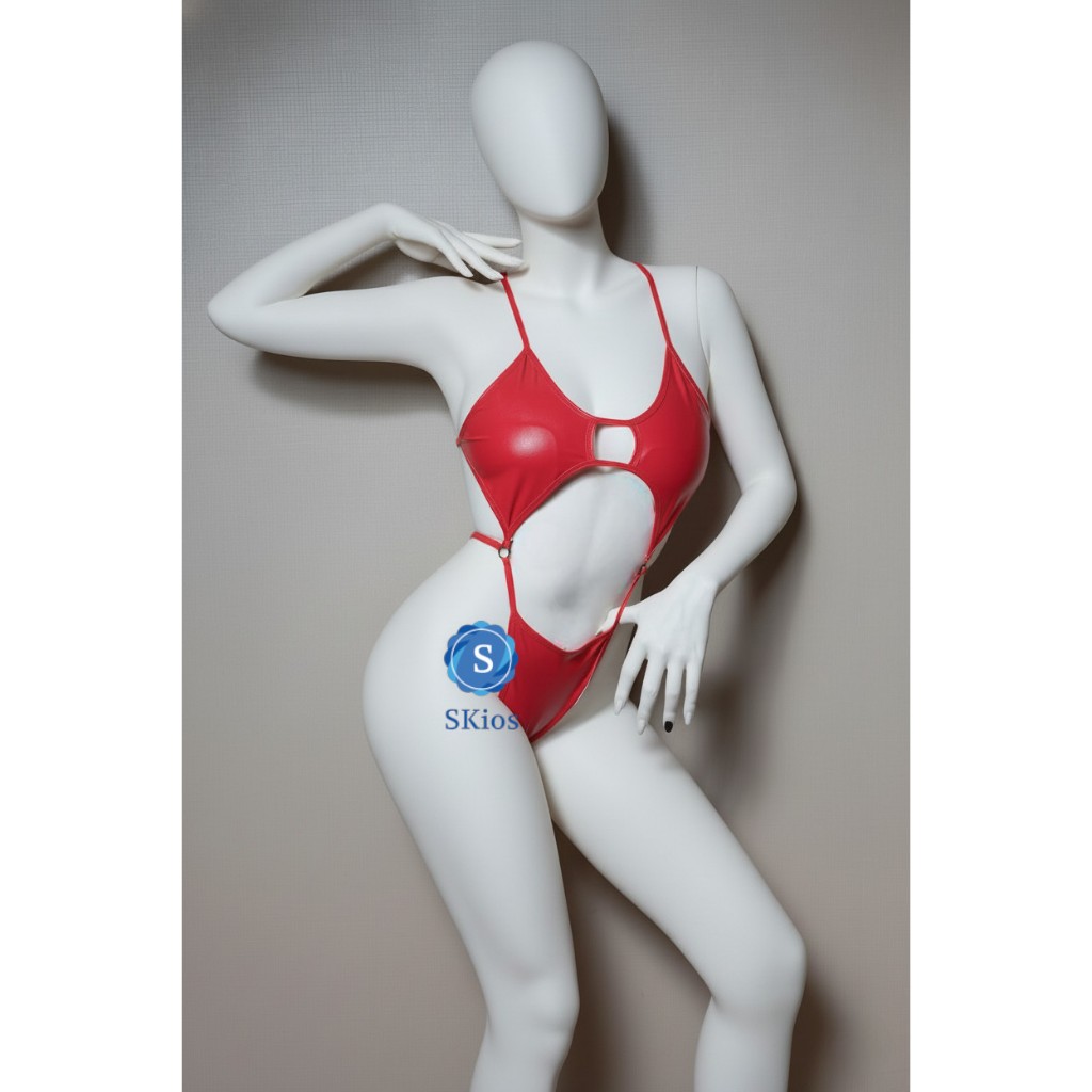 Lingerie Bodysuit Bikini Patent Leather Swimsuit L546