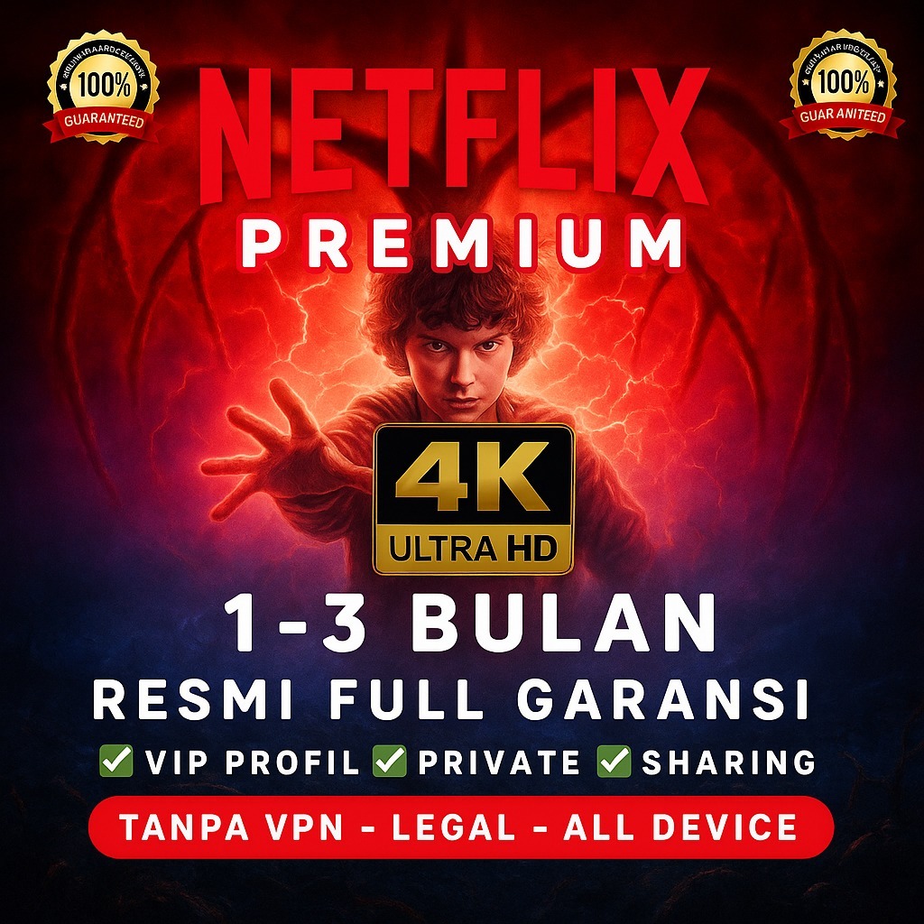 Netflix Premium 1 Bulan / 3 Bulan /Full HD 4K FULL