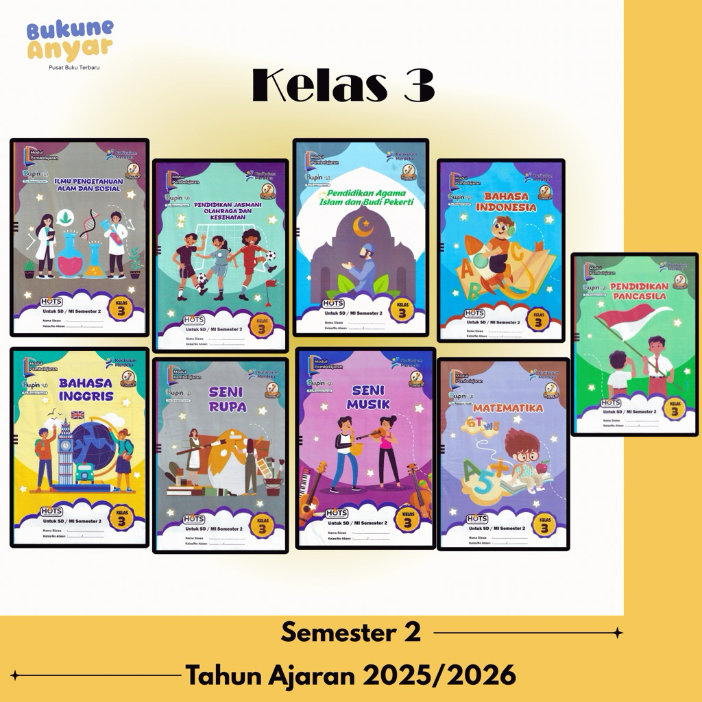 LKS SD Semester 2 Kelas 3 Kurikulum Merdeka Mata Pelajaran Lengkap TA 2025/2026 Bupin Deep Learning