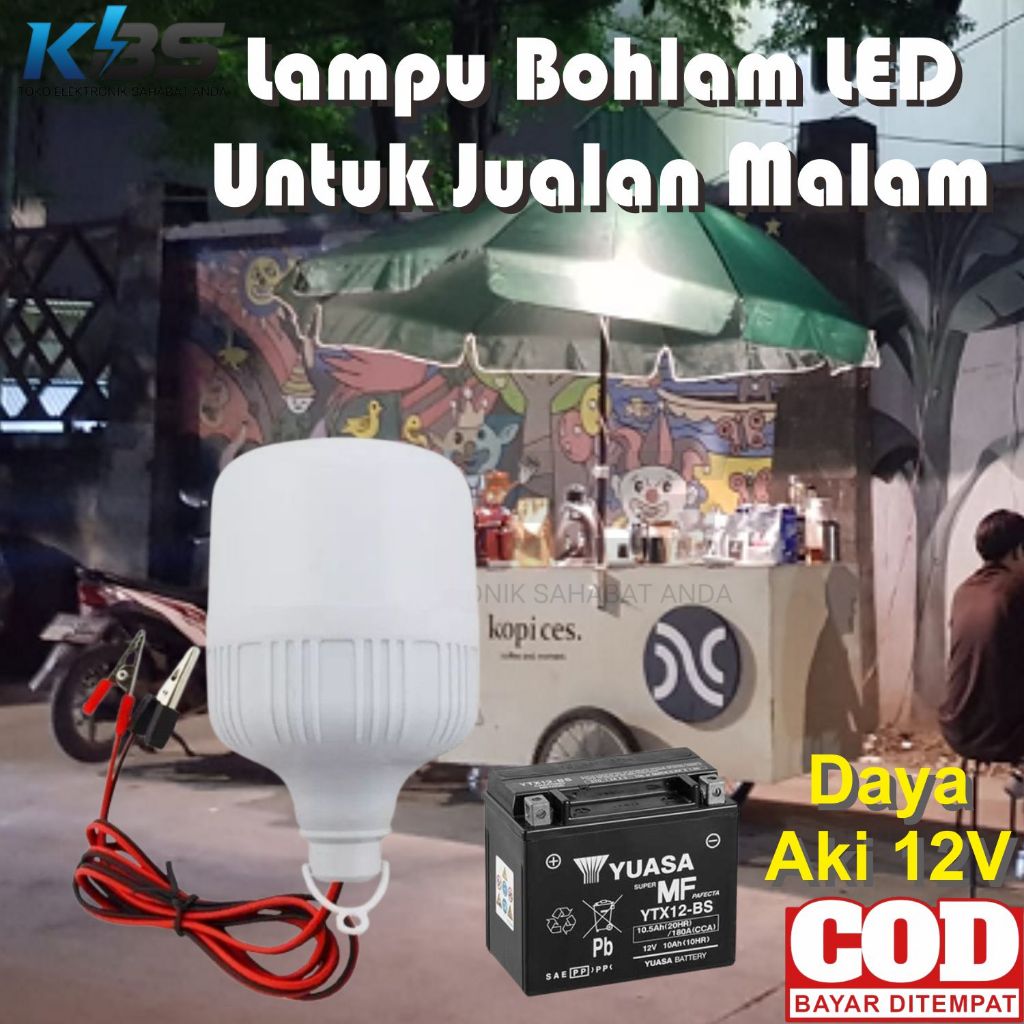 Lampu Jualan Dagang Bohlam LED Gantung Gerobak Etalase Sepeda Motor Starling Lapak Kaki Lima Malam