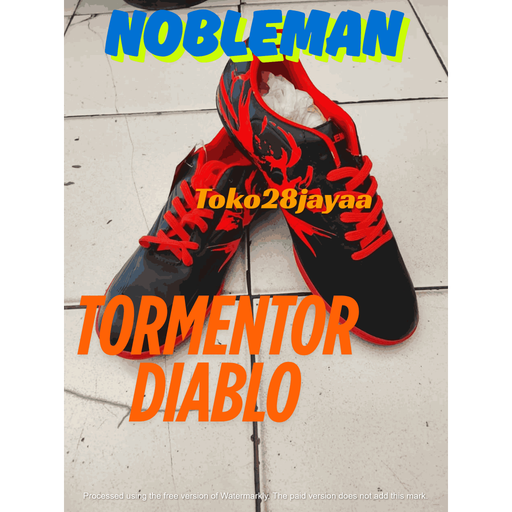 SEPATU FUTSAL NOBLEMAN TORMENTOR DIABLO SIZE 43 MERAH ORIGINAL MURAH SPECIAL PRICE