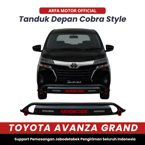 Tanduk Depan Avanza Grand Model Cobra 2012 2013 2014 2015 2016 2017 2018 Pelindung Bemper Depan