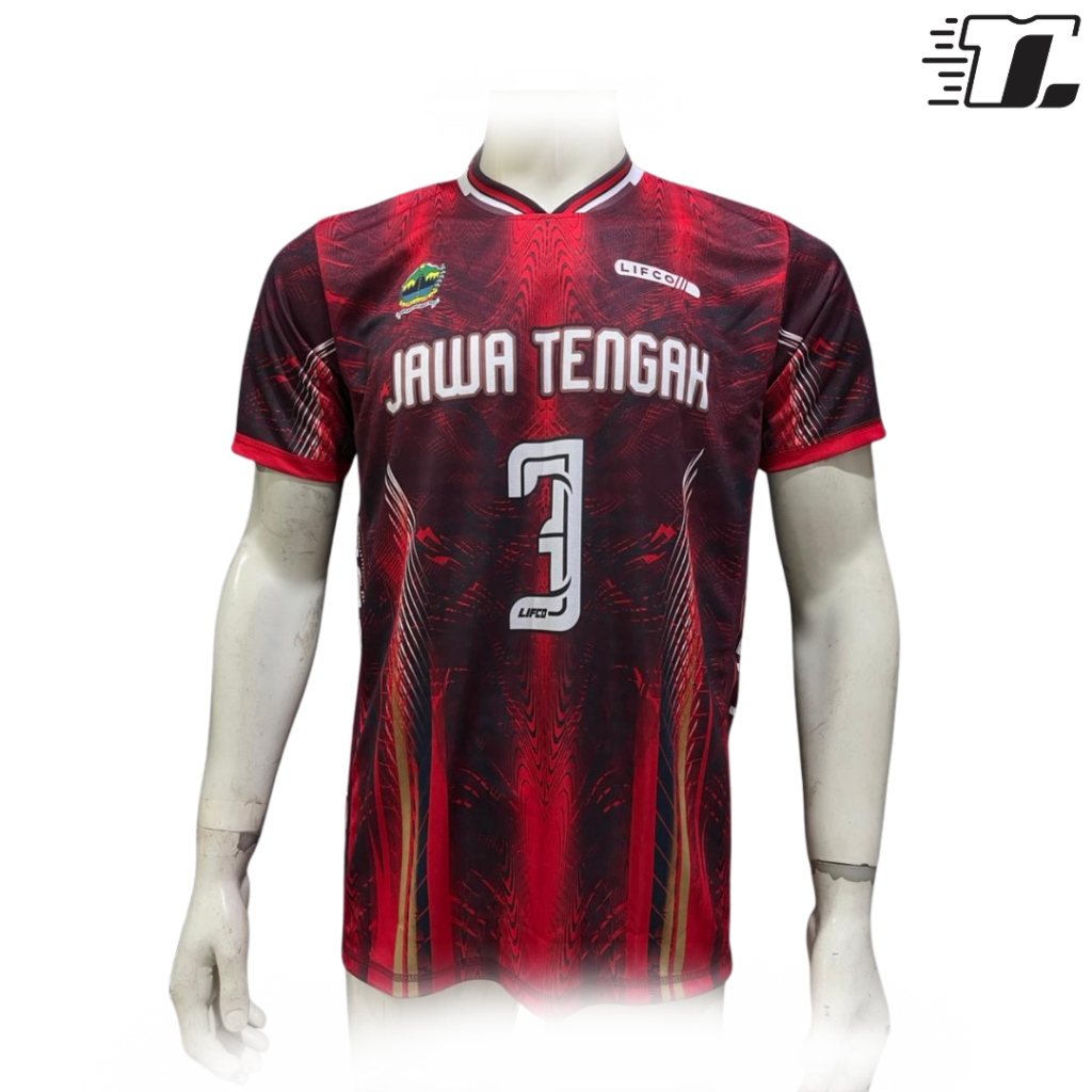 Jersey Baju Voli Pria Lifco Original New Series Jawa Tengah | Fullprint Bahan Jivana