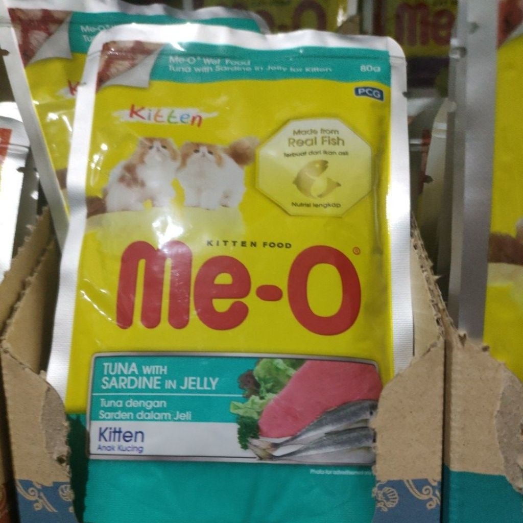 Meo pouch kitten tuna/kitten tuna with sardine and jelly / kitten otak otak