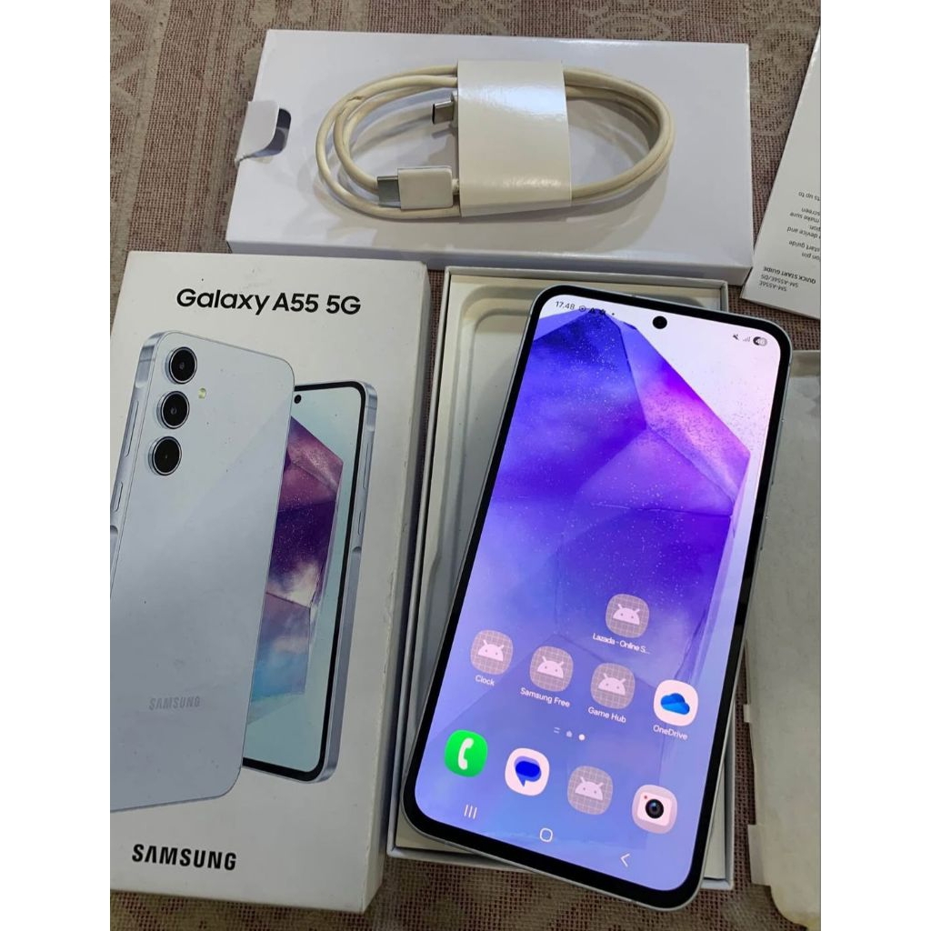 SAMSUNG GALAXY A55 5G Ram 8/256 gb (white) Seken Like new