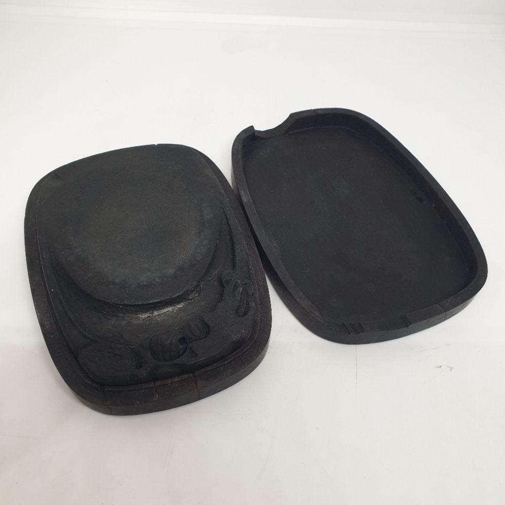 Tempat Batu Tinta Kaligrafi Cina Set dengan Tutup