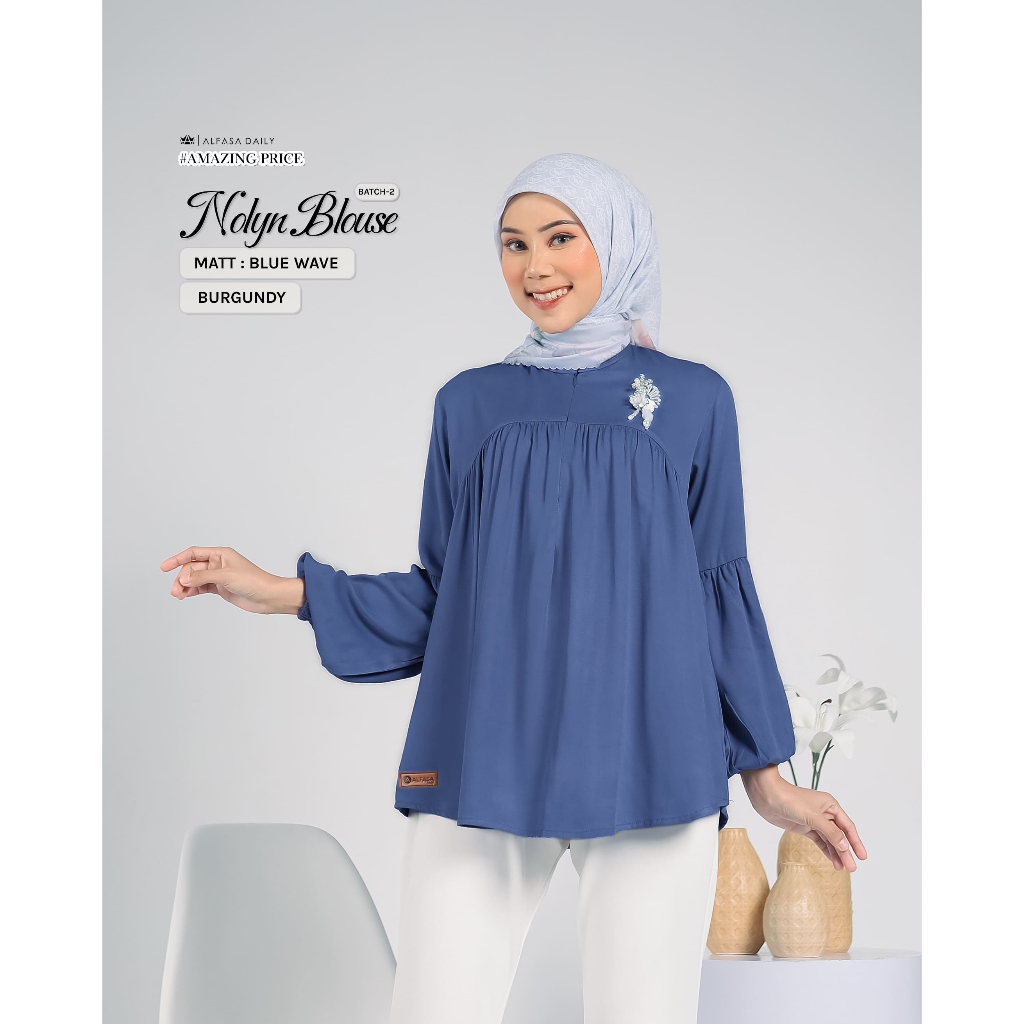 NOLYN BLUSE | ATASAN WANITA RAYON PREMIUM - ALFASA DAILY
