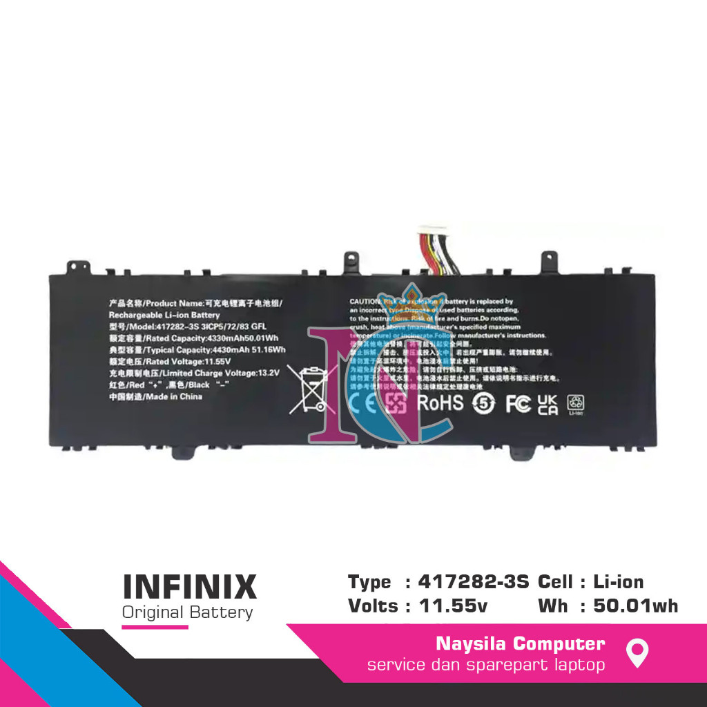 Baterai Battery Laptop for Infinix Inbook X2 417282-3S