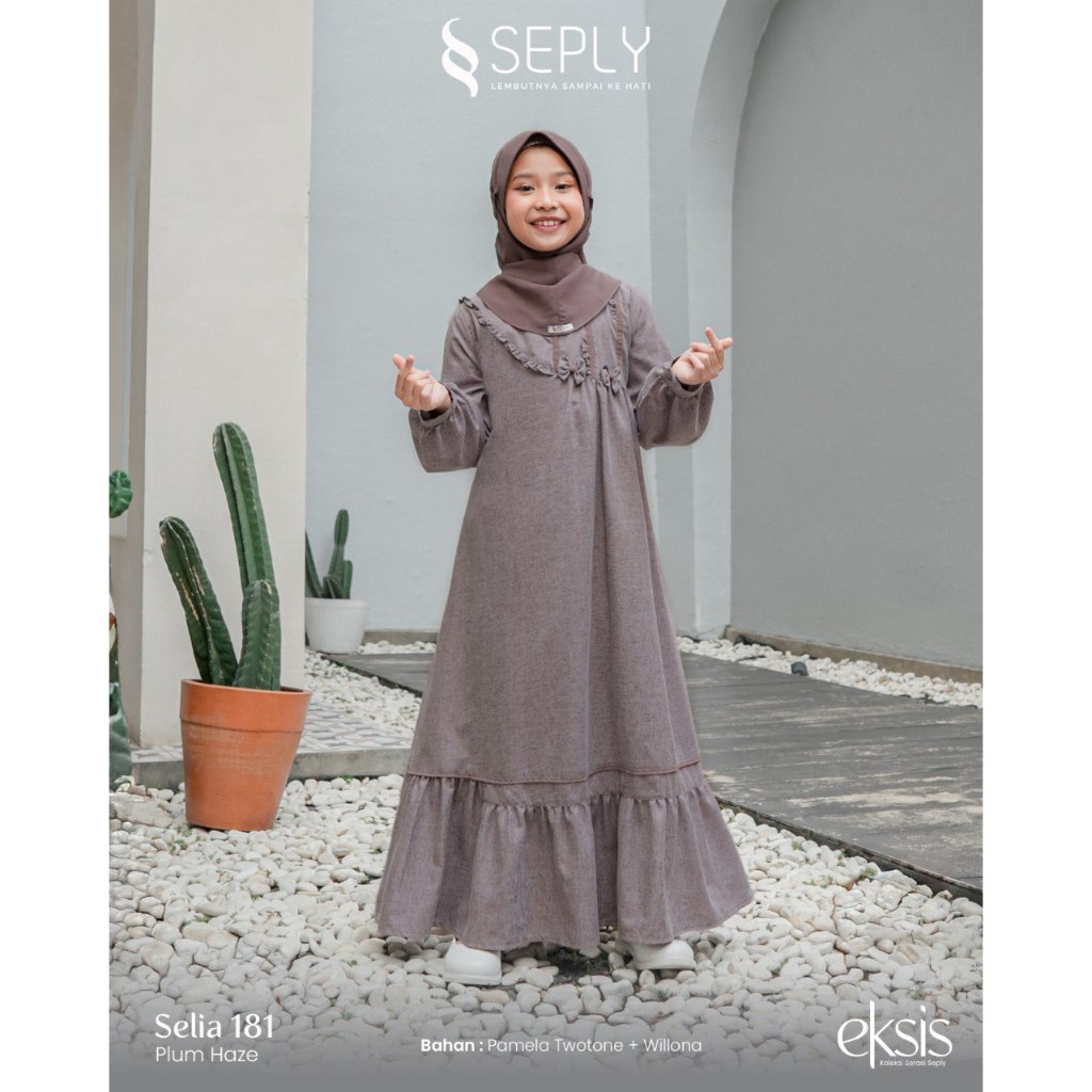 SELIA 181 PLUM HAZE / GAMIS ANAK SEPLY PROMO / EKSIS 285 PLUM HAZE