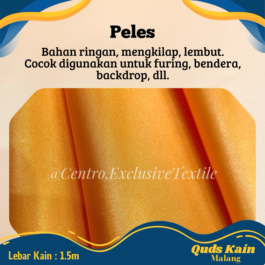Kain Satin Peles | Kain Saten Peles (WARNA REQUEST)