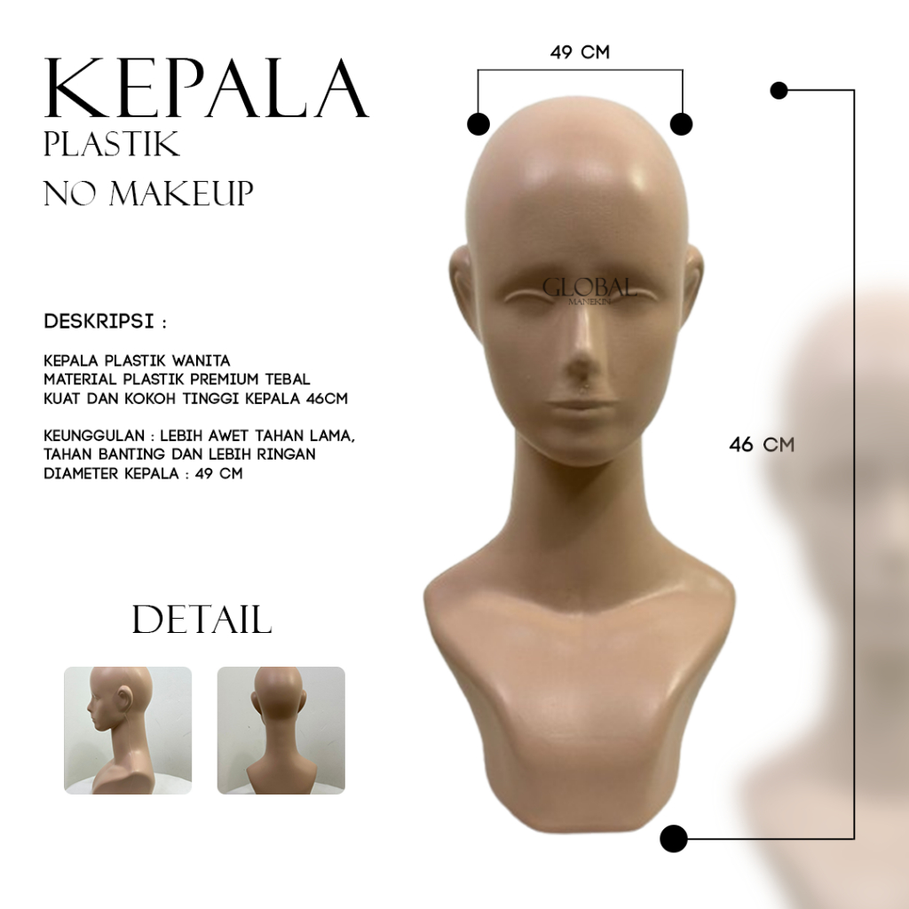 Manekin Kepala / Manekin Kepala Dewasa