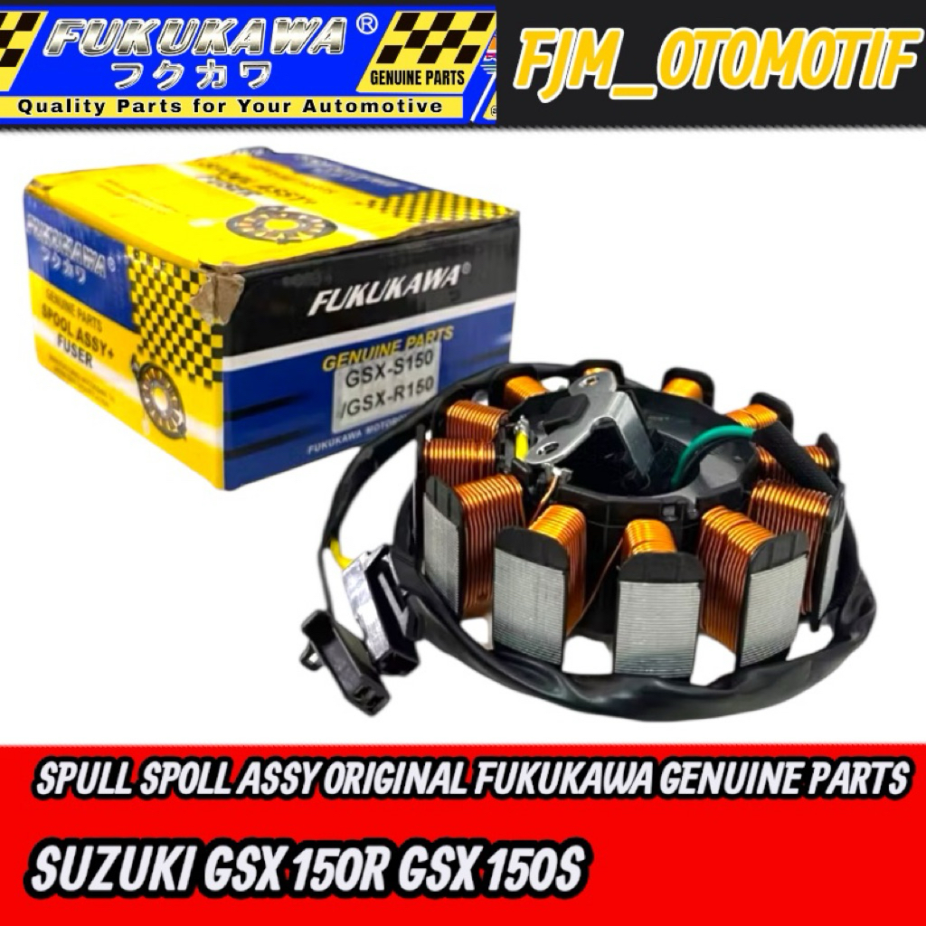 Spull Spoll Pengapian Assy + Pulser Suzuki GSX 150R GSX 150S Original Fukukawa Genuine Parts