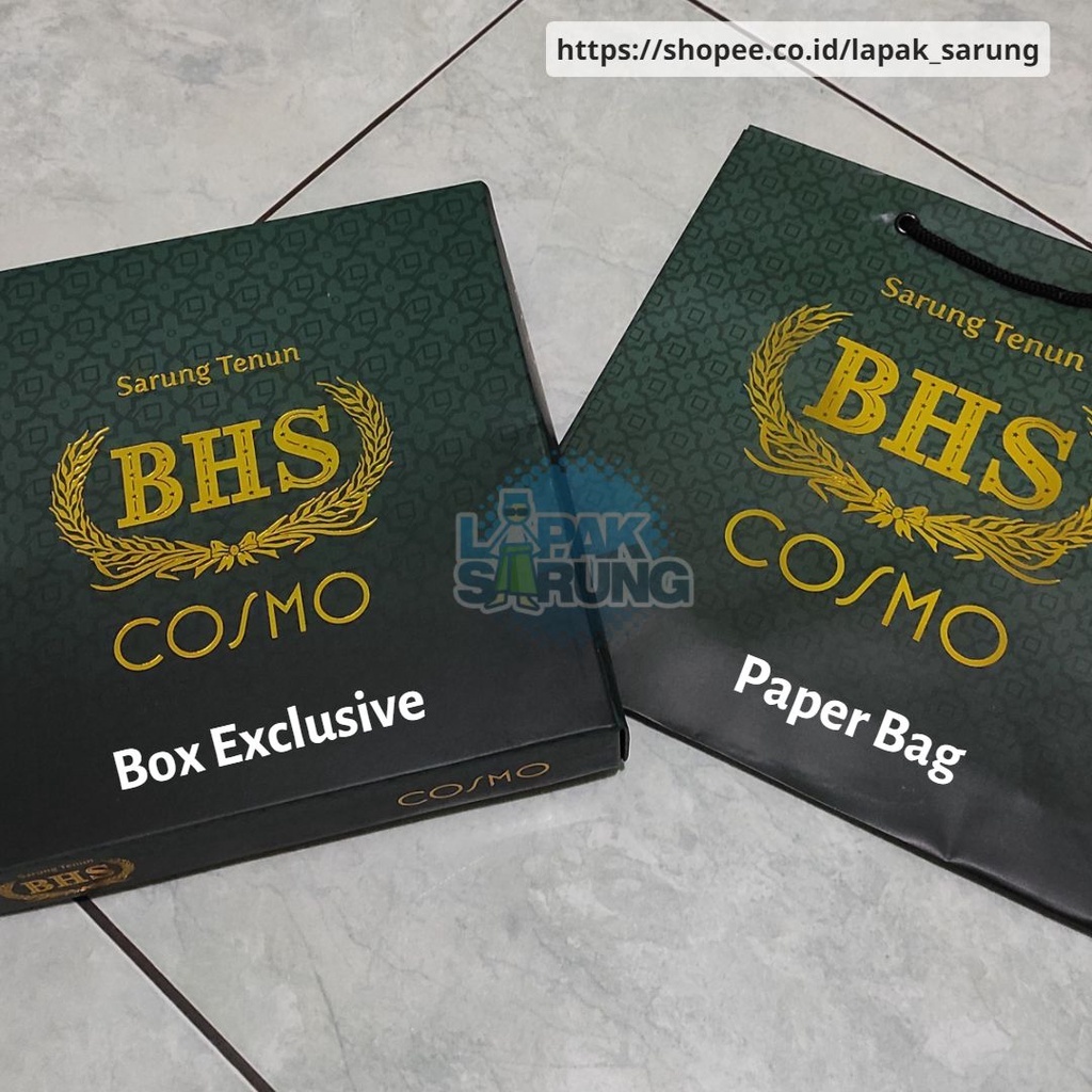 Sarung BHS COSMO PUTIH POLOS | BHS COSMO HITAM POLOS GOLD SILVER