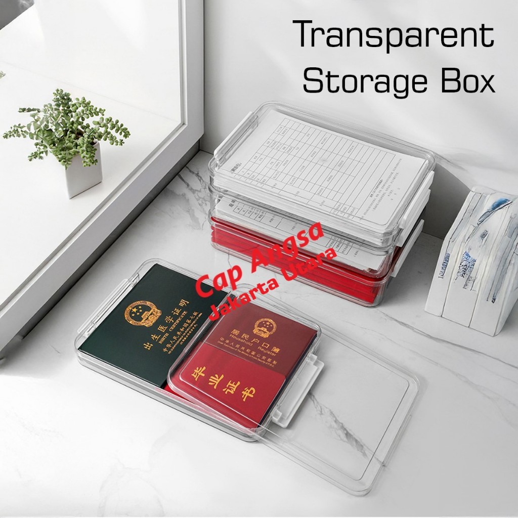 [CAPANGSA_01] KOTAK PENYIMPANAN DOKUMEN | HARDCASE STORAGE PLASTIC | TRAY HOLDER TRANSPARENT | CLEAR