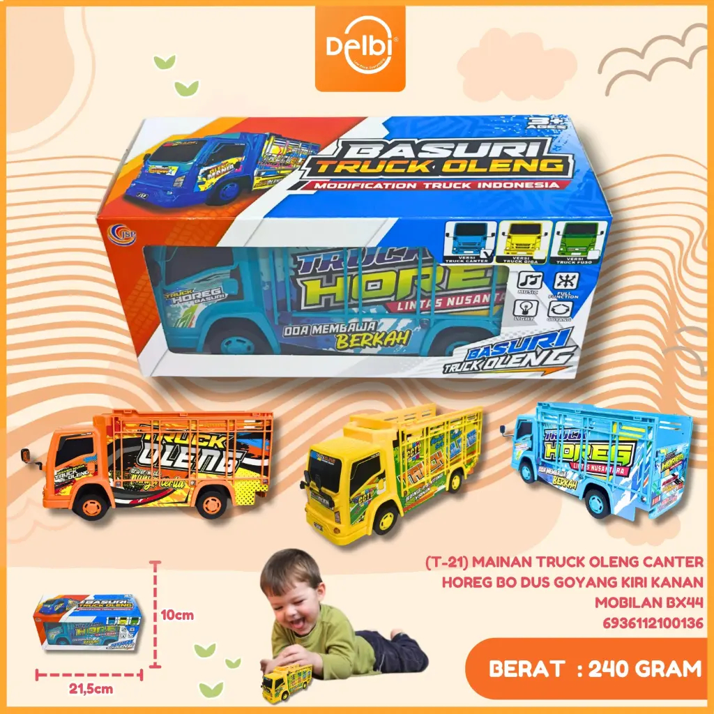 (T-21) MAINAN TRUCK OLENG CANTER HOREG BO DUS GOYANG KIRI KANAN MOBILAN