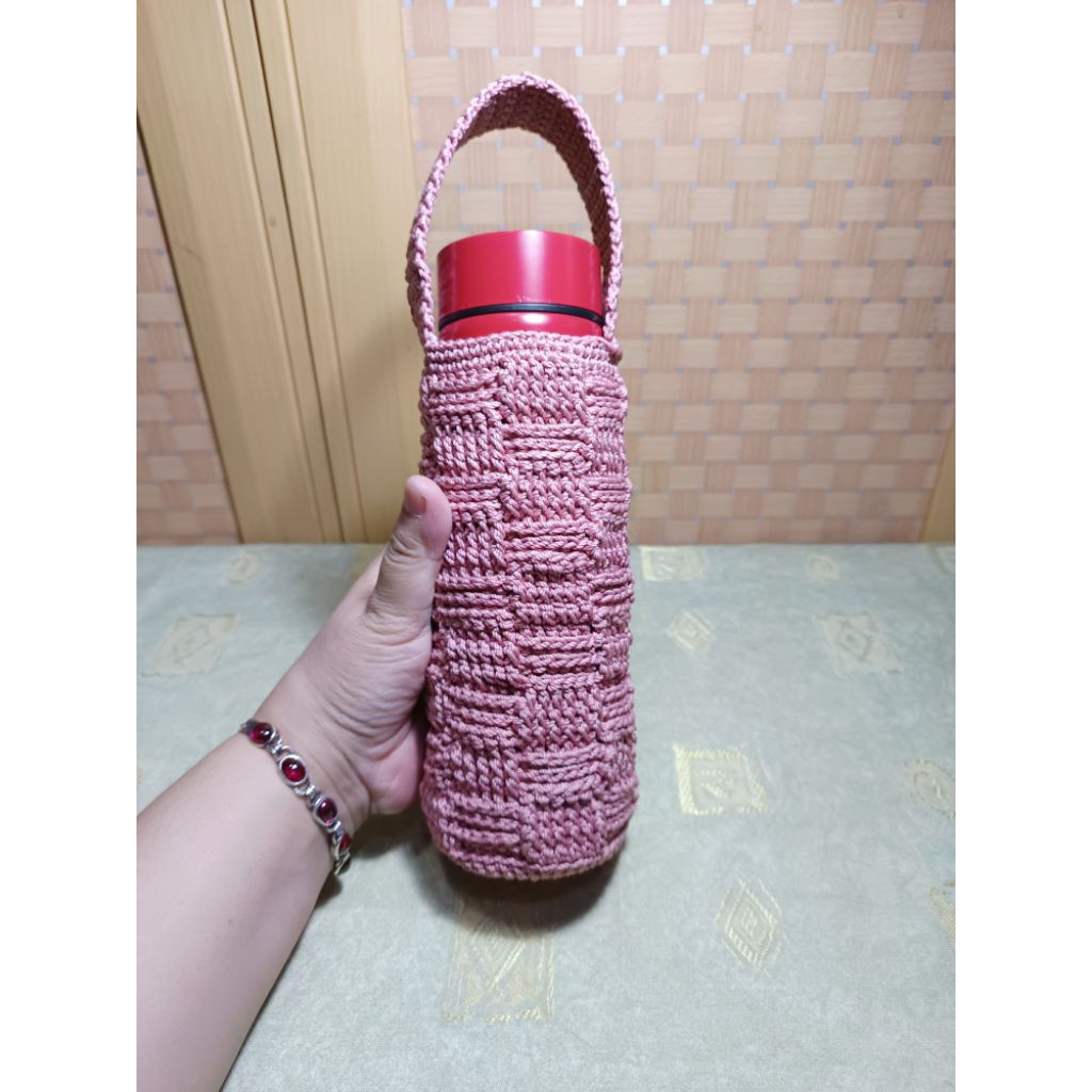 tempat tumbler tas tumbler pengaman tumbler rajutan