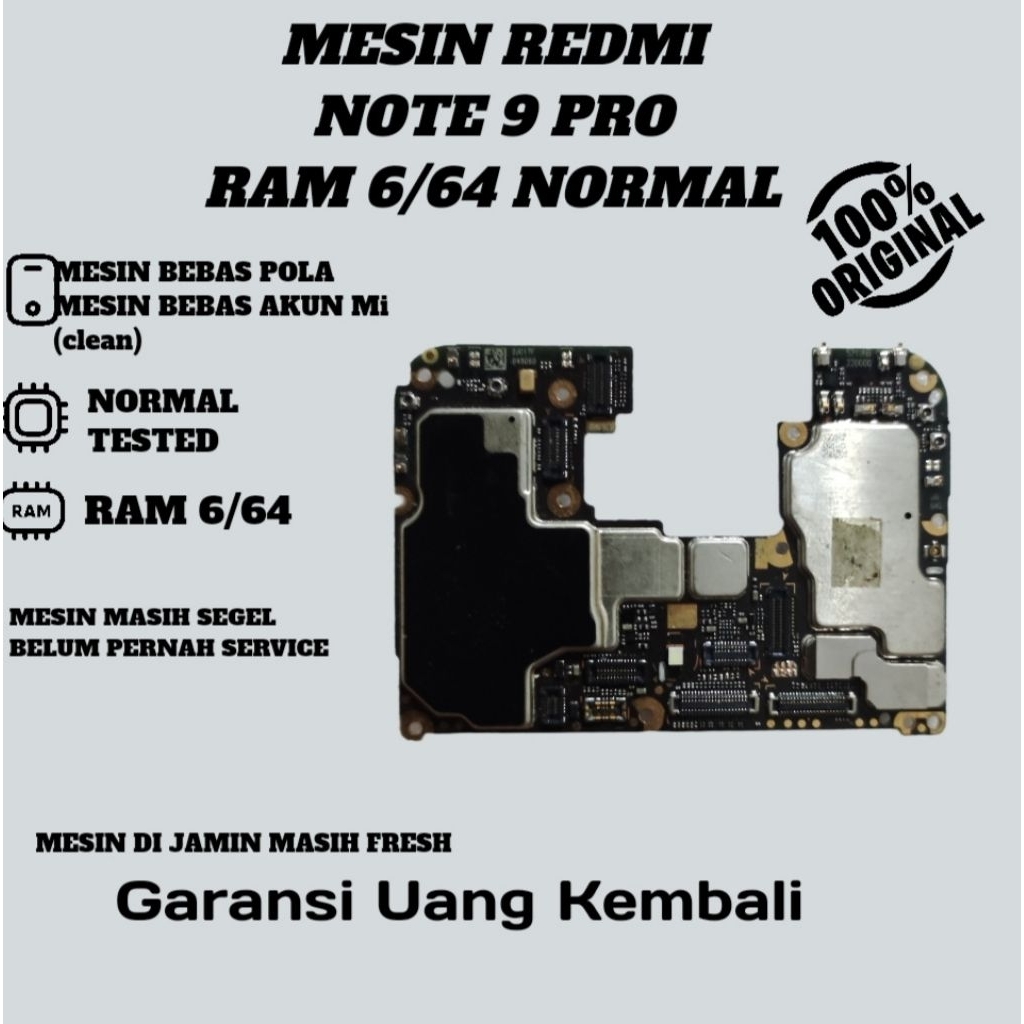 MESIN REDMI NOTE 9 PRO RAM 6/64 NORMAL JAYA TINGGAL PAKAI
