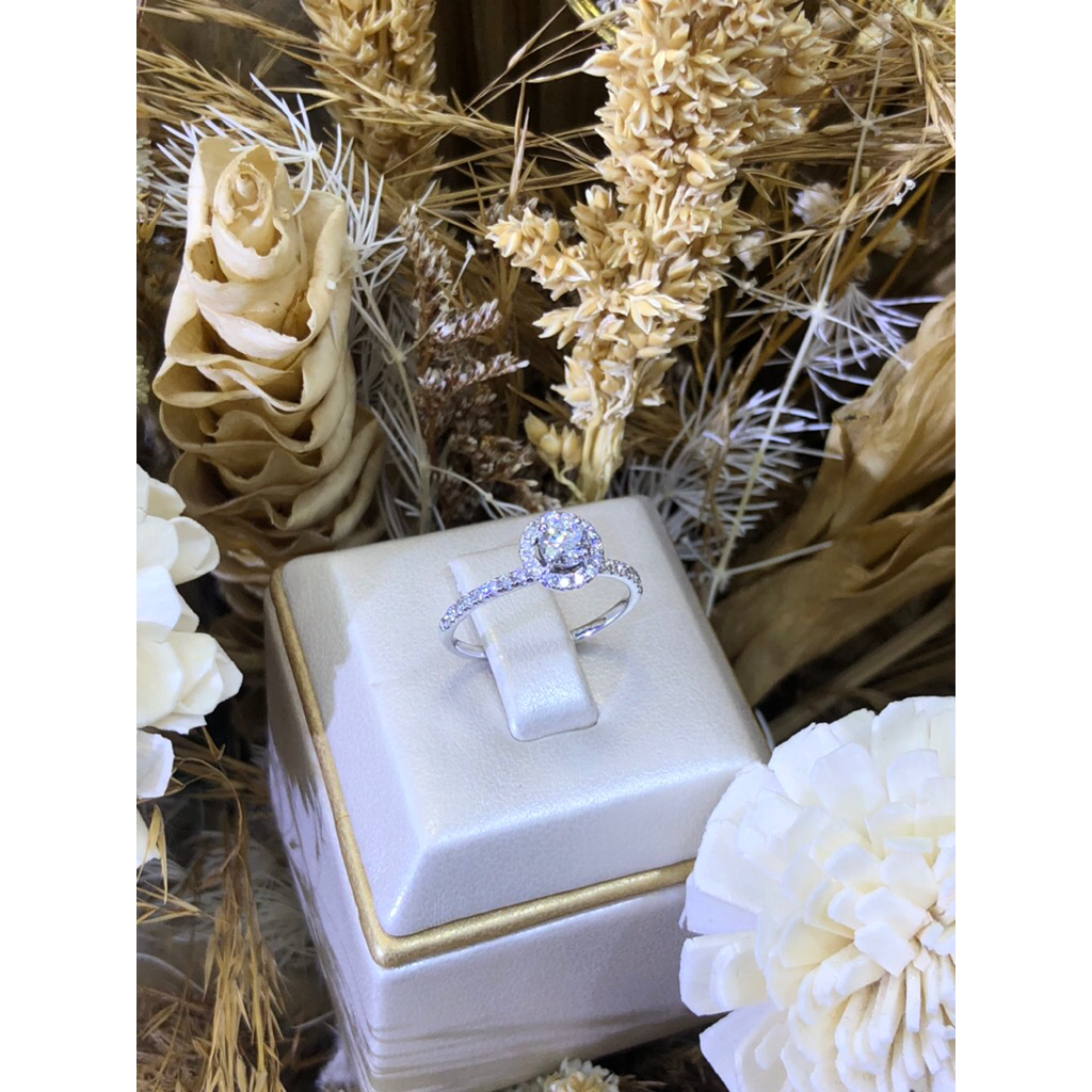 cincin solitaire berlian GIA/natural diamond (342). CD178, D.1:0,31crat (VVS1/E color) + D.33:0,31cr