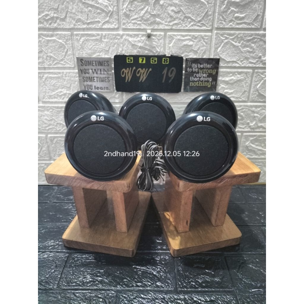 speaker satelit Pasif ex Home theater LG (5pcs) bekas/second